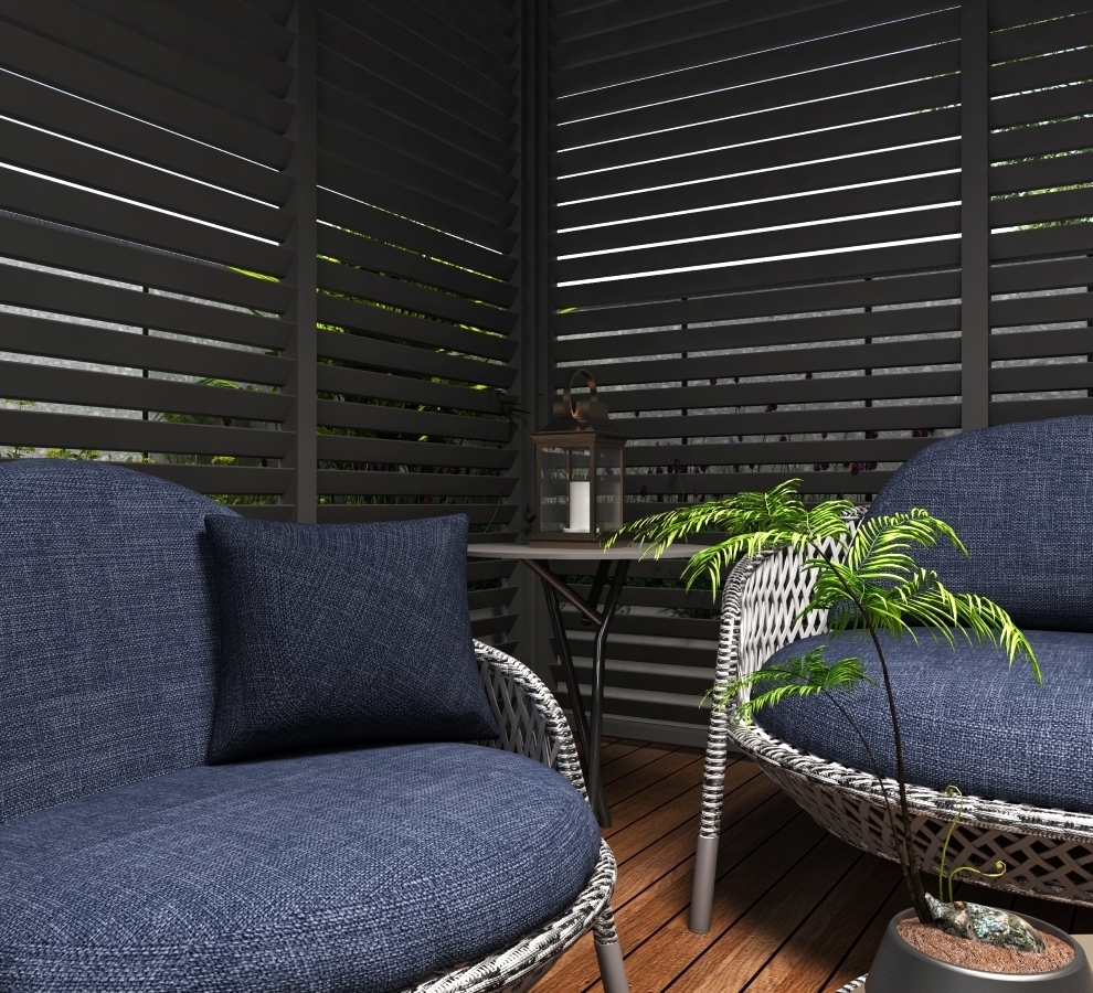 Pergola PANEL LAMELY zastínění fixní horizontální 1,3 m pro bioklimatickou Rojaplast (foto 17)