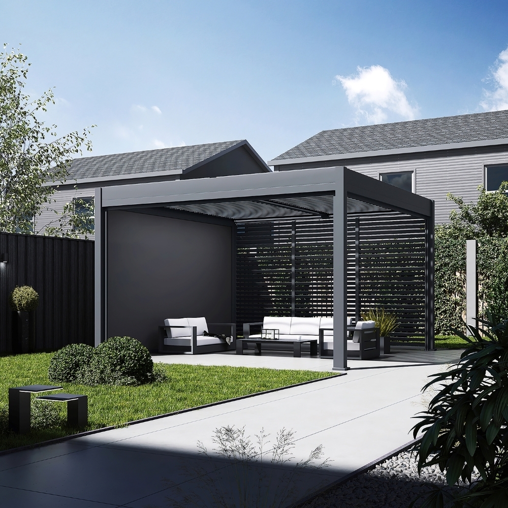 Bioklimatická pergola INTRO DUO 4x4 m Rojaplast (foto 35)