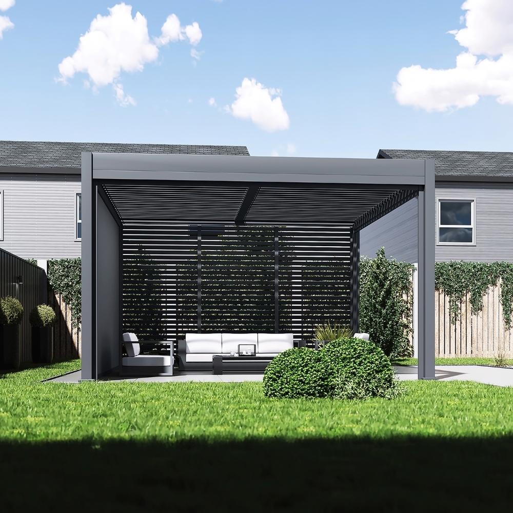 Bioklimatická pergola INTRO DUO 4x4 m Rojaplast (foto 36)
