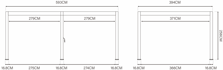 Bioklimatická pergola INTRO DUO 4x4 m Rojaplast (foto 73)