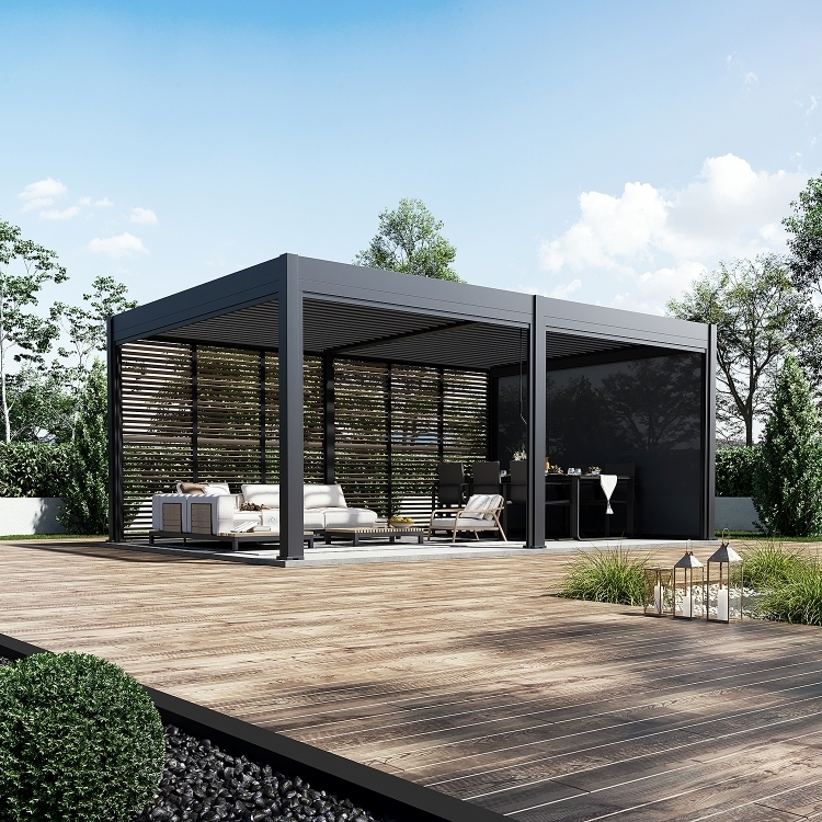 Bioklimatická pergola INTRO DUO 4x4 m Rojaplast (foto 66)