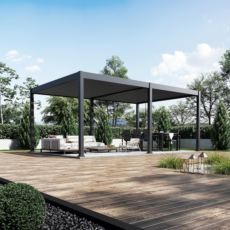 Bioklimatická pergola INTRO DUO 4x4 m Rojaplast (foto 65)