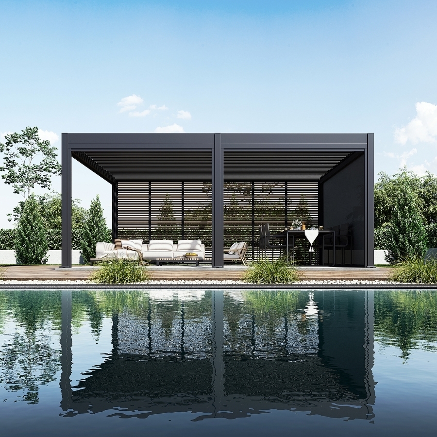 Bioklimatická pergola INTRO DUO 4x4 m Rojaplast (foto 67)