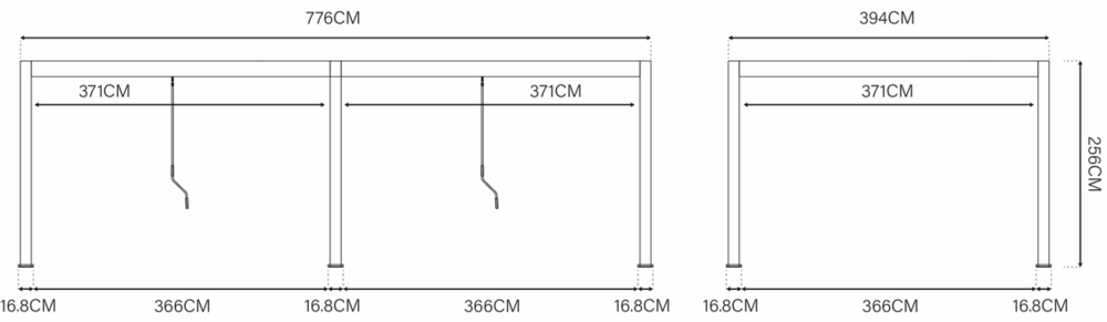 Bioklimatická pergola INTRO DUO 8x4 m Rojaplast (foto 23)