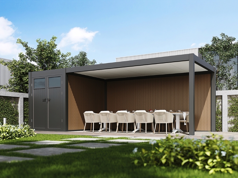 Přístřešek PRESTIGE Hliníkový na auto 5,3x3 m Rojaplast (foto 30)