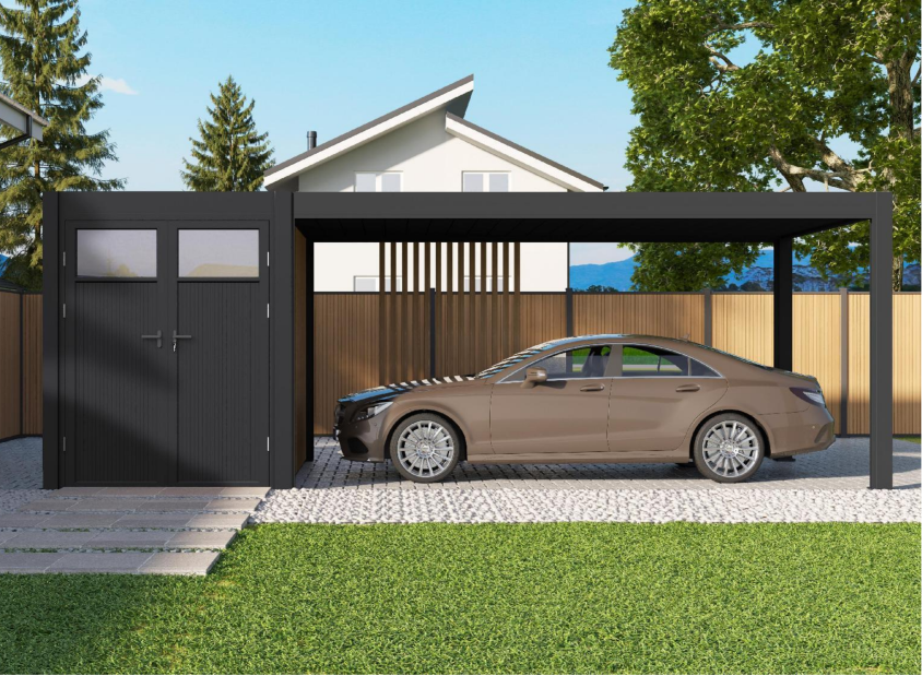 Přístřešek PRESTIGE Hliníkový na auto 5,3x3 m Rojaplast (foto 32)