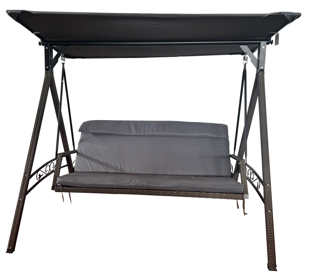 Vrtna gugalnica RATTAN Črna