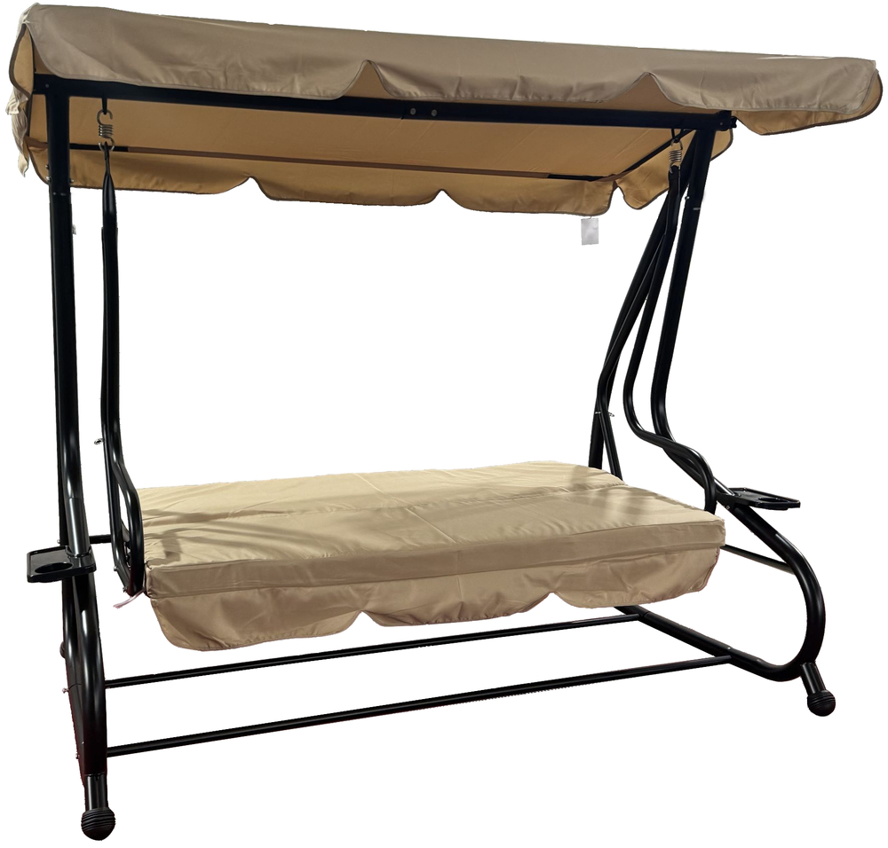 Kovinska vrtna gugalnica DE LUXE II - rjava