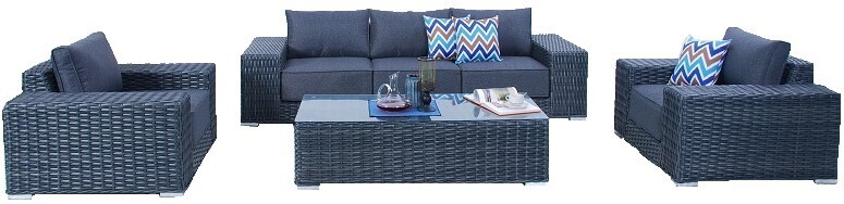 Set iz ratana MIAMI ANTRACIT