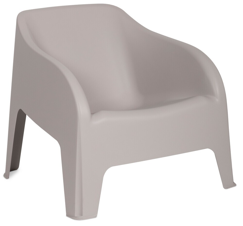 PETRA ARMCHAIR plastični fotelj - siv