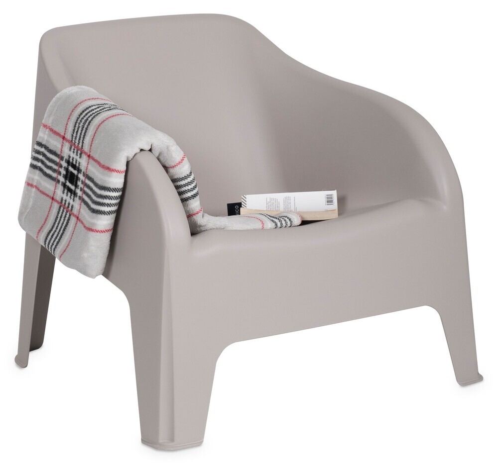 PETRA ARMCHAIR plastični fotelj - siv