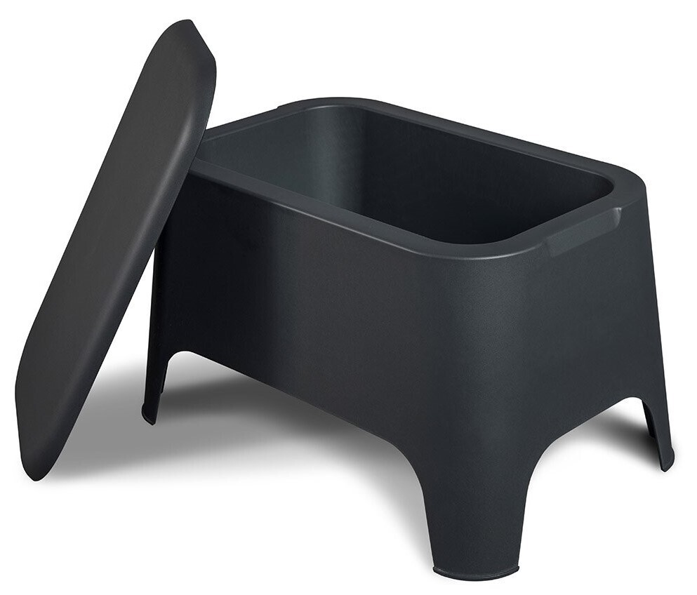 Plastična miza PETRA + škatla - grafit