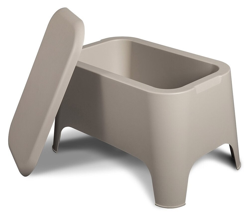 PETRA plastična miza + škatla - siva