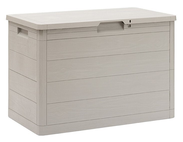 WOODYS Vrtna plastična Posoda za shranjevanje 160 L - svetlo siva