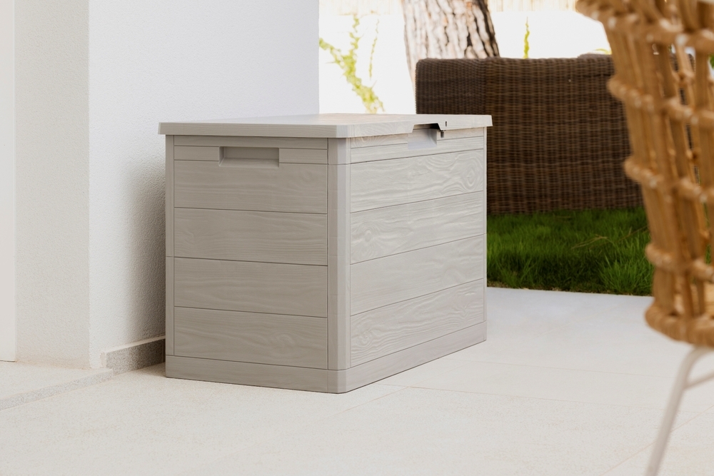 WOODYS vrtna plastična kutija za pohranu 160 L - svijetlosiva