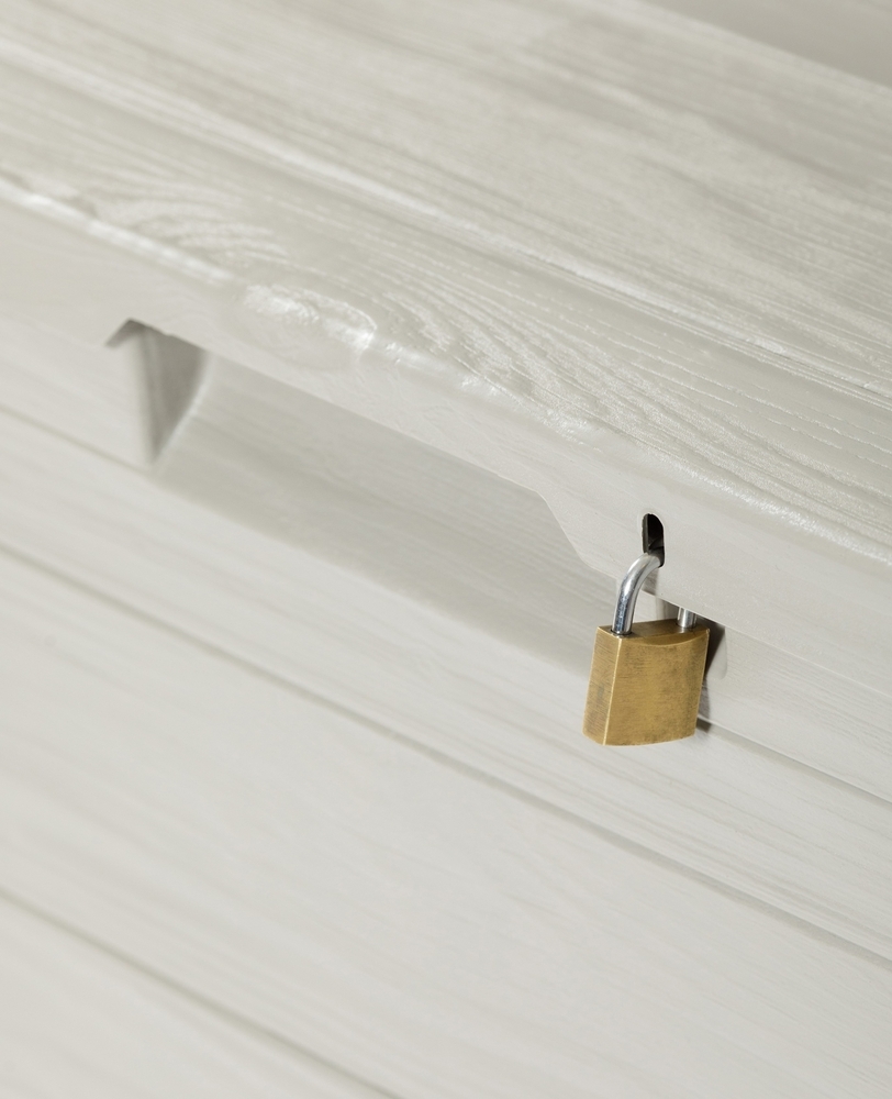WOODYS Vrtna plastična škatla za shranjevanje 280 L - svetlo siva