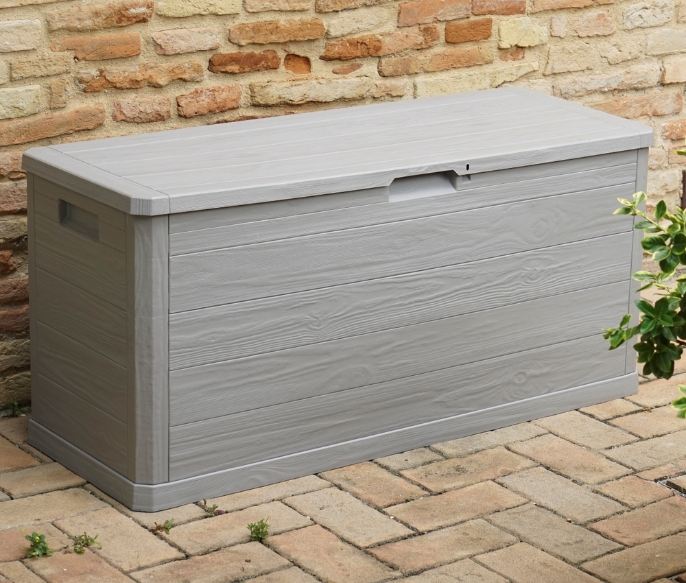 WOODYS Vrtna plastična škatla za shranjevanje 280 L - svetlo siva
