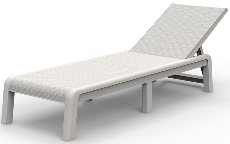 Ležalnik MALLORCA - bel