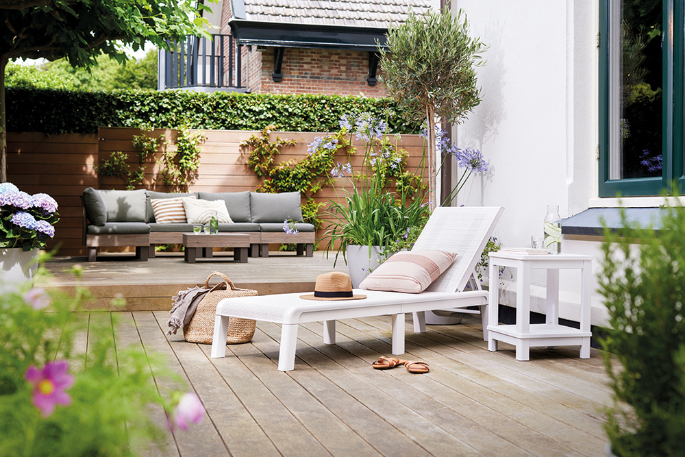 Ležalnik MALLORCA - bel