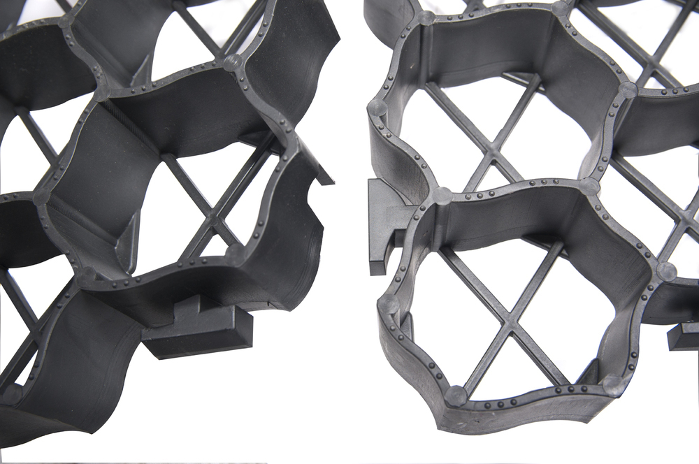 Ploščice za travo EKOGRID - 60x40x3 cm - črna