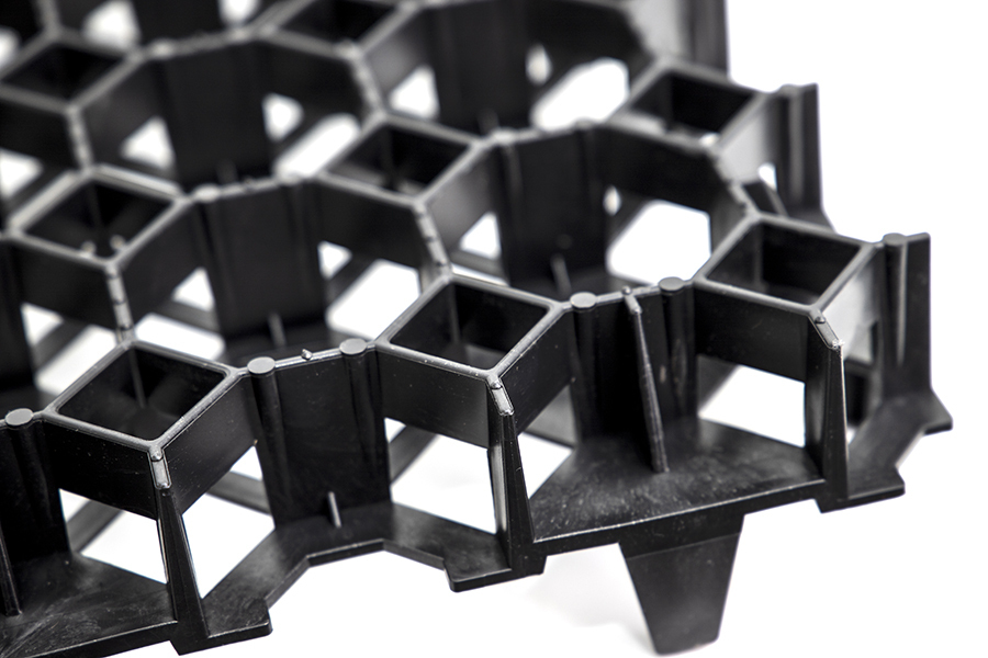 Ploščice za travo EKOGRID - 50x50x4 cm - črna