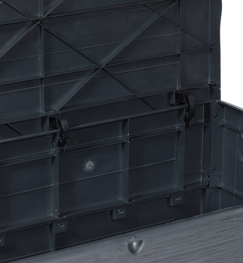 Vrtni plastični zaboj za shranjevanje 420 L - grafit