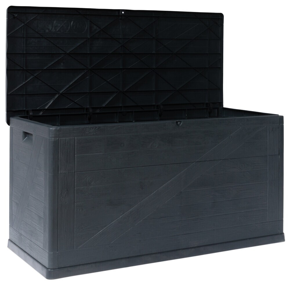 Vrtni plastični zaboj za shranjevanje 420 L - grafit