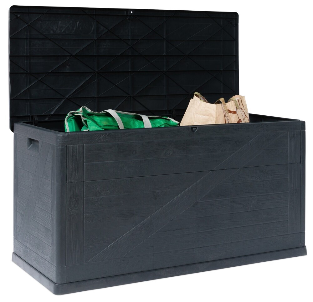 Vrtni plastični zaboj za shranjevanje 420 L - grafit