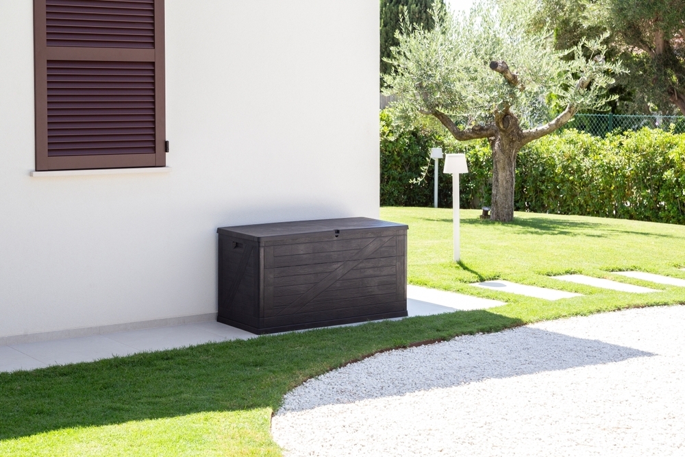 Vrtni plastični zaboj za shranjevanje 420 L - grafit