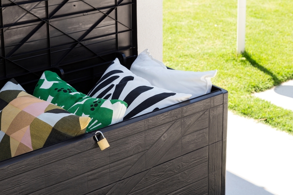 Vrtni plastični zaboj za shranjevanje 420 L - grafit