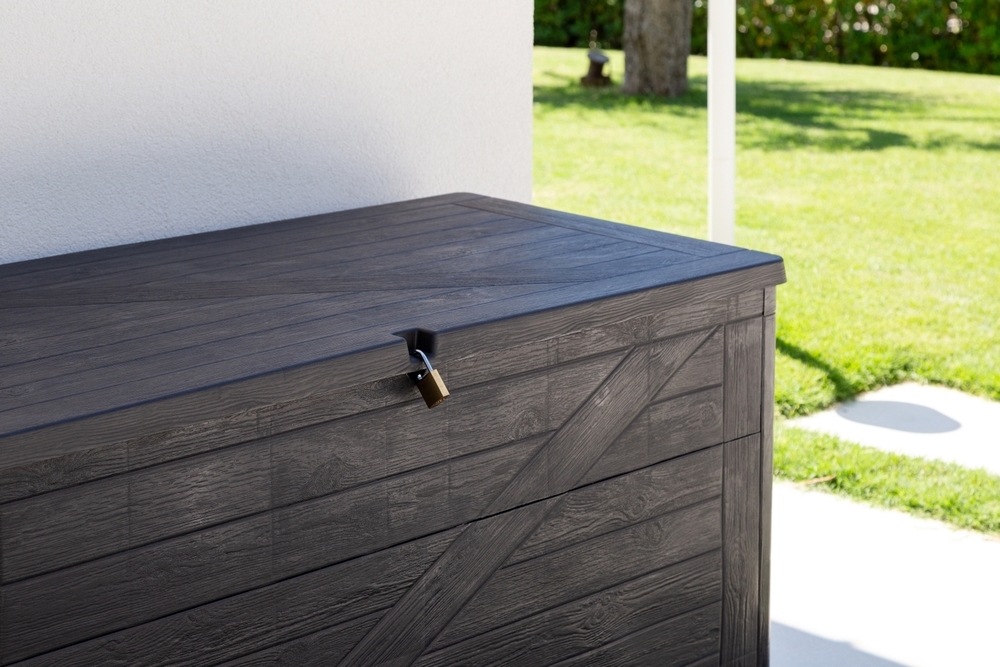 Vrtni plastični zaboj za shranjevanje 420 L - grafit