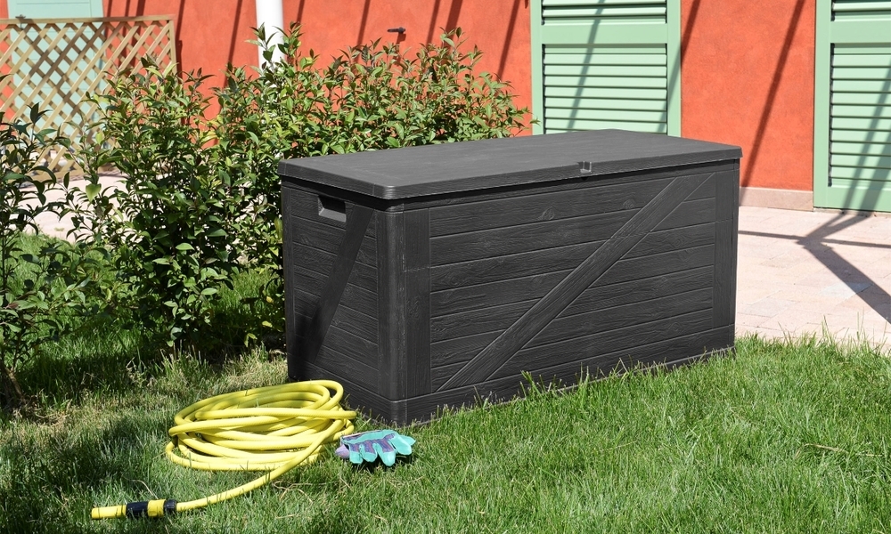 Vrtni plastični zaboj za shranjevanje 420 L - grafit