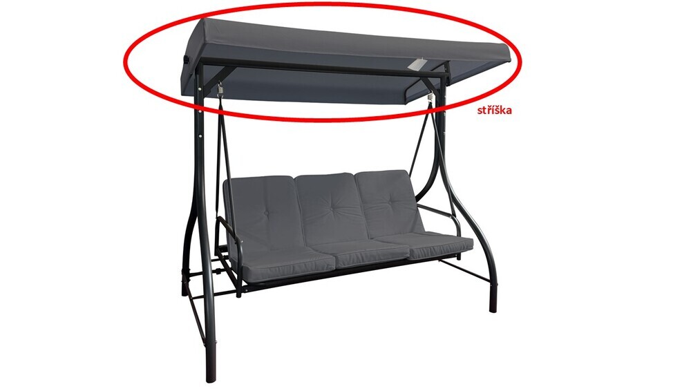 Nadstrešek za gugalnico PARIS - siv