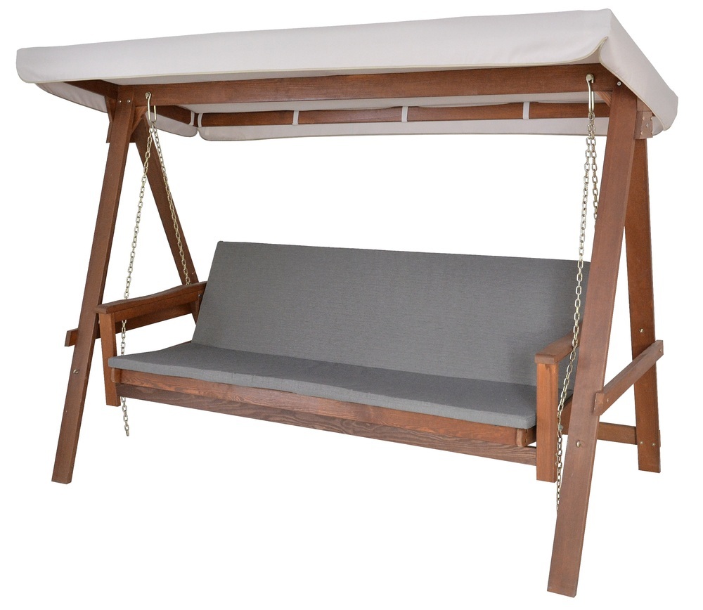 ADELAIDA lesena vrtna gugalnica - taupe