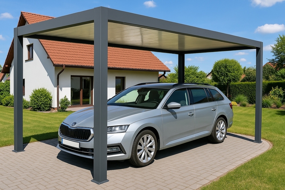 Přístřešek PRESTIGE Hliníkový na auto 5,3x3 m Rojaplast (foto 25)