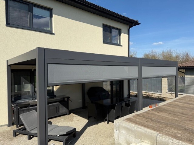 Rolo sjenilo 3,6 m za bioklimatsku pergolu - tamno siva