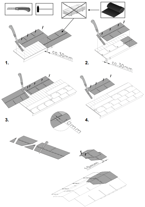WEKA Strešni bitumenski skodli pravokotni - 3 m2