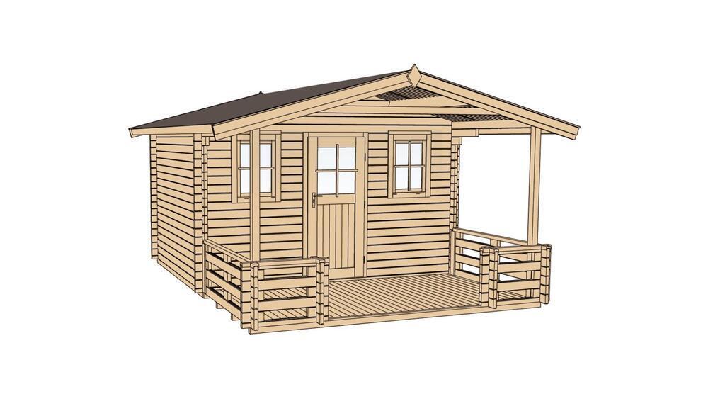 WEKA Luksuzna lesena vrtna hišica 138 B (4,5x5m)