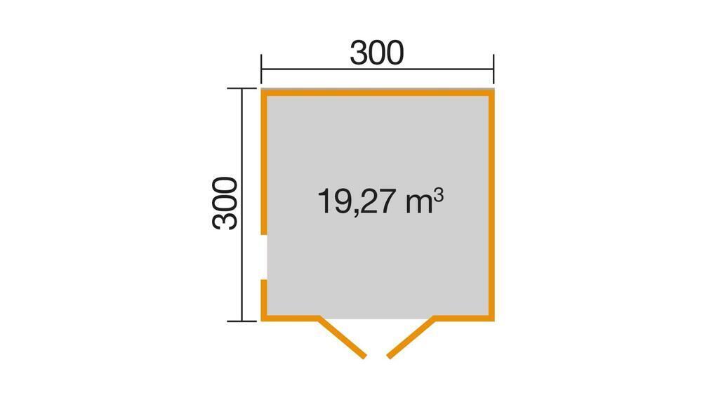 WEKA Luksuzna lesena vrtna hišica P 285 (3x3m) temno siva