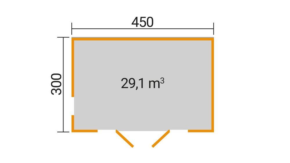 WEKA Luksuzna lesena vrtna hišica P 285 (4,5x3m)