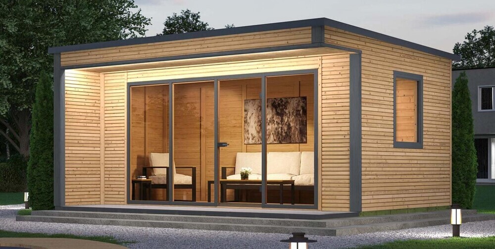 WEKA Luksuzna lesena vrtna hišica Cubilis 4.0 (5x4m)