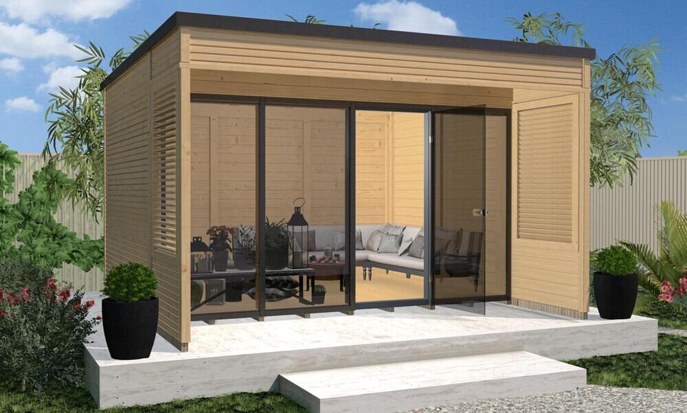 WEKA Luksuzna lesena vrtna hišica Cubilis 2.0 (3,8x4,8m)