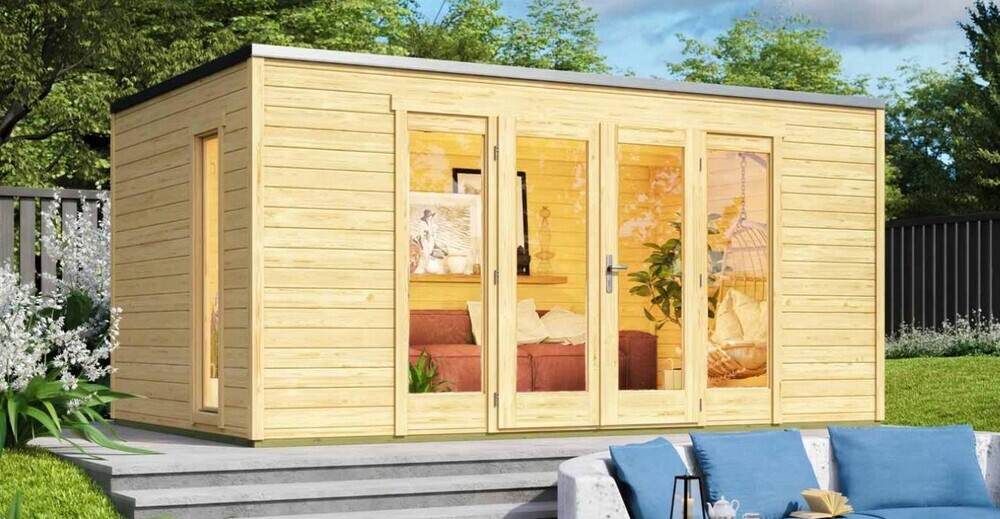 WEKA Luksuzna lesena vrtna hišica P 285 (4,5x3m)