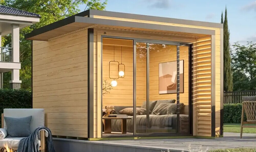 WEKA Luksuzna lesena vrtna hišica Amberley 1 (3,5x3,5 m)