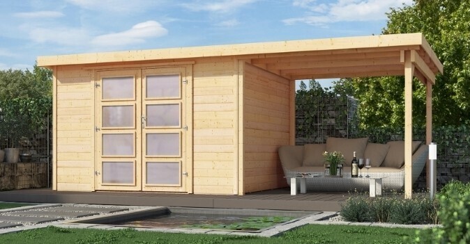 WEKA Lesena vrtna hišica 321 (508 x 237 x 206 cm)