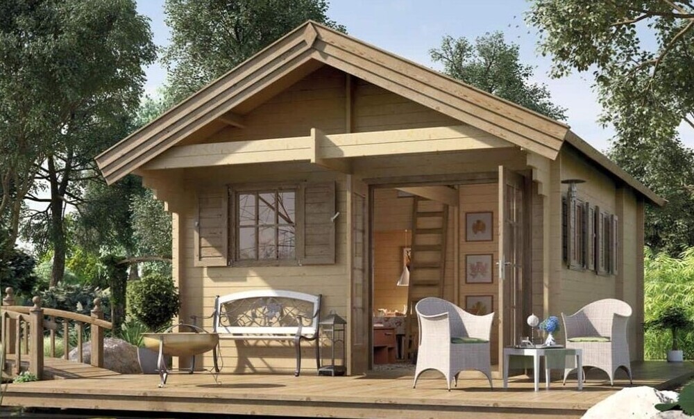 WEKA Luksuzna lesena vrtna hišica 155 (4x5,5 m)