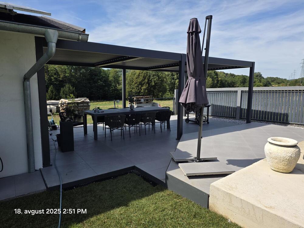 Bioklimatická pergola INTRO DUO 7,2x3,6 m Rojaplast (foto 21)