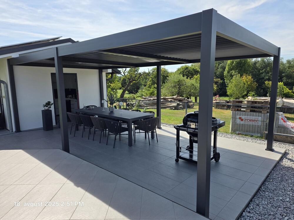 Bioklimatická pergola INTRO DUO 7,2x3,6 m Rojaplast (foto 22)