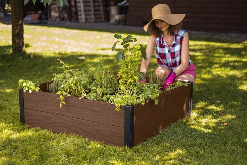 dvignjena greda MAPLE SQUARE - rjava