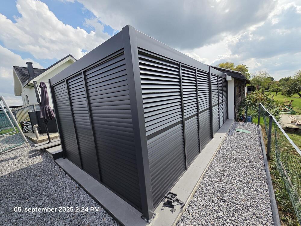 Pergola PANEL LAMELY zastínění fixní horizontální 1 m pro bioklimatickou Rojaplast (foto 99)